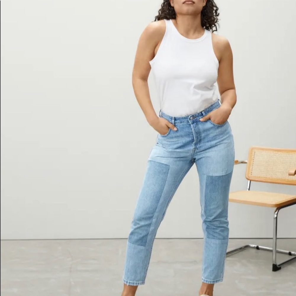 Everlane Curvy '90s Cheeky Jean / patched blue